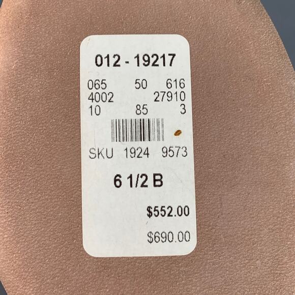 PRADA Size 6.5 Brown White Leather Studded Thong Sandals - Picture 8 of 8